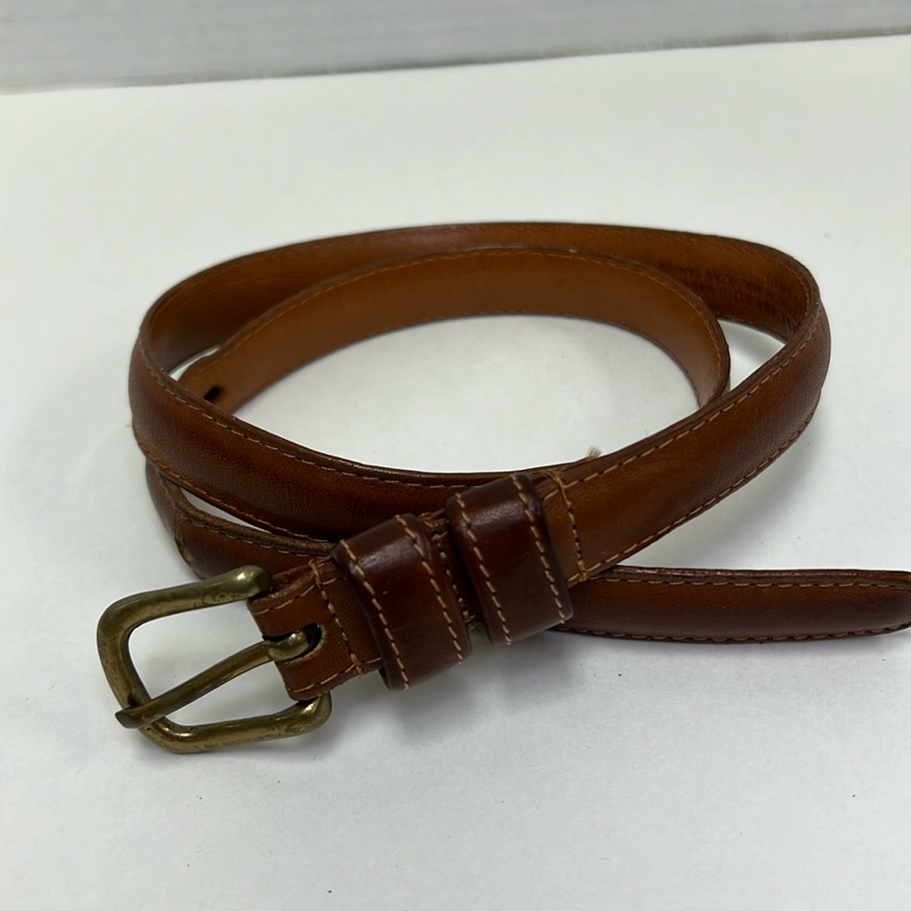 SOLD IN STORE Vintage Coach 2811 Glove Tanned Leather Solid Brass Hardware Belt - Picture 1 of 6